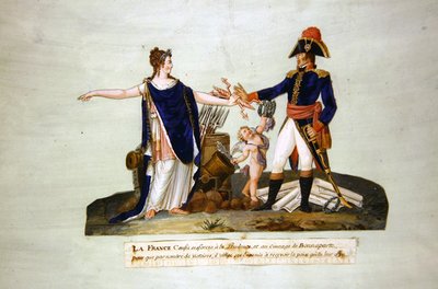 Frankrijk vertrouwt haar krachten toe aan de voorzichtigheid en de moed van Bonaparte door P. A. and J.B. Lesueur